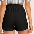 thumbnail image 4 of Diufon Womens Dressy Shorts Plus Size Summer Casual Elastic Waist Drawstring Comfy Pull On Shorts with Pockets, 4 of 9