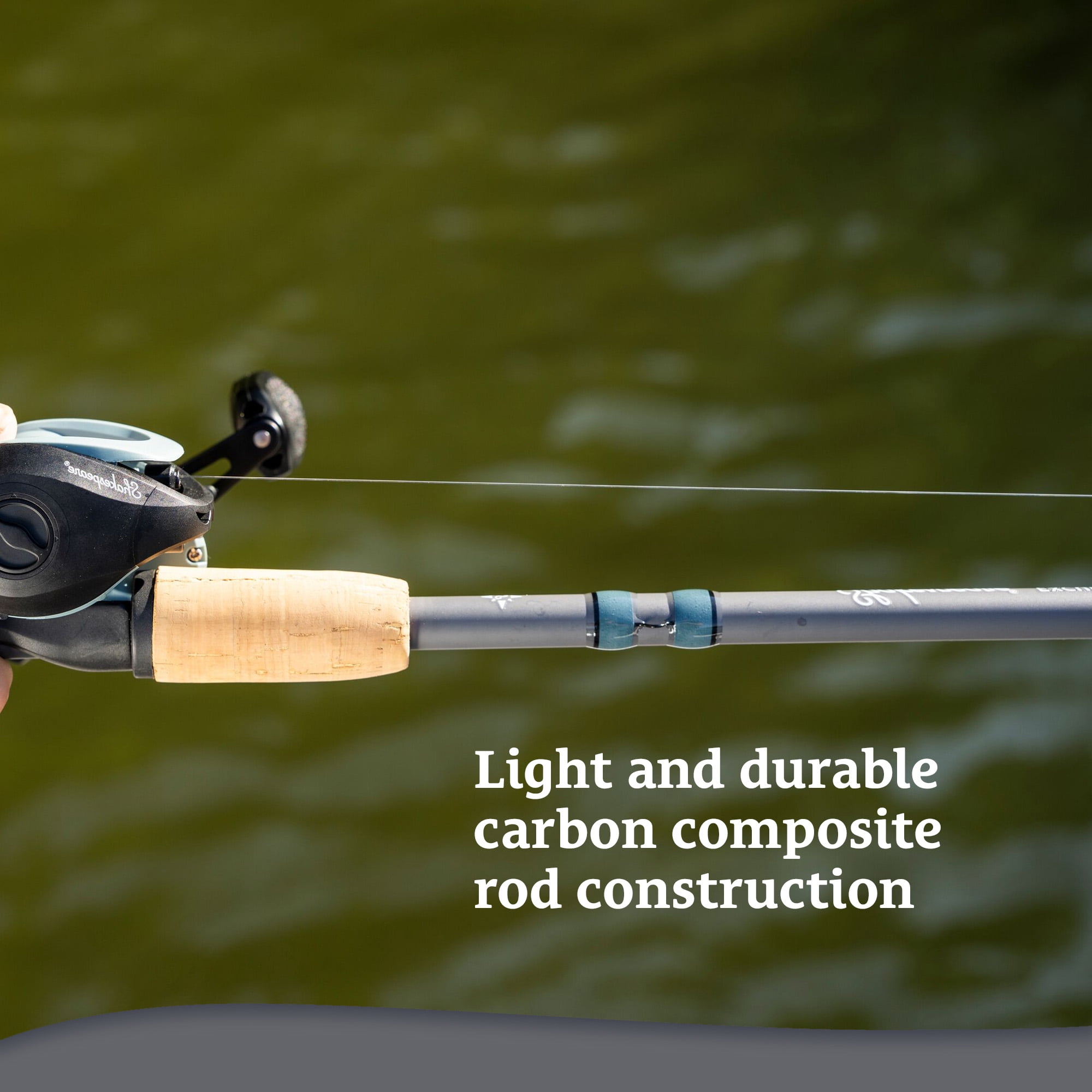 Shakespeare Excursion Baitcast Fishing Combo, 7' Medium Heavy Rod, Left-Handed Reel