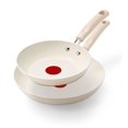 thumbnail image 1 of Juego de sartenes antiadherentes T-Fal 20 cm y 25 cm color crema, 1 of 7