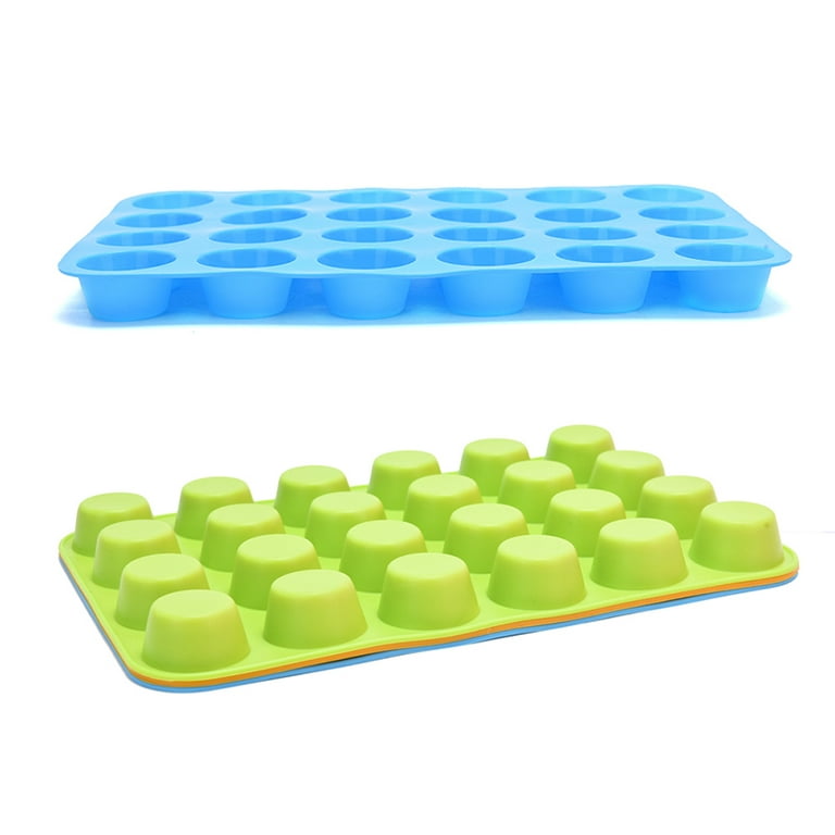 24 Cavity Pan Tray Silicone Mini Cupcake Cookie Bakeware Baking Mold Muffin  Cup