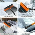 thumbnail image 4 of 5-in-1 Snow Shovel Kit, Car Replaceable Rotatable Head Snow Removal Brush Kit with Ergonomic D-Handle for Car Snow Brush & Shovel Maintenance black, 4 of 8
