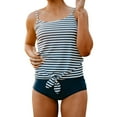thumbnail image 1 of YOUSNH Femmes Split Sling Imprimé Bikini Noué Maillots de Bain de Mode for Women Blanc, 1 of 9