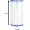 thumbnail image 5 of Intex 29000E 8" x 4.25" Type A Easy Set Above Ground Pool Replacement Filter Cartridge for Intex or Similar Brand Pool Pumps, 4 Pack, 5 of 6