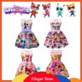 thumbnail image 2 of Super Kitties Vestido De Princesa Rosa Púrpura Para Niños , Halloween , Navidad , Fiesta De Cumpleaños , Disfraz Para Niñas , Ajuste De 3 Años A 9, 2 of 4