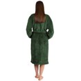 thumbnail image 2 of TowelSelections Women's Soft Plush Robe Fleece Kimono Spa Bathrobe Medium/Large Hunter Green, 2 of 6