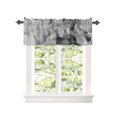 thumbnail image 2 of Kitchen Cafe Valance Curtain for Small Windows,Gary Marble Agate Texture Rod Pocket Short Valances Classic Black Natural Stone Window Treatment Panel for Living Room/Bedroom/Bathroom,54x18in, 2 of 9