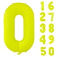 thumbnail image 1 of Globo Yeodong amarillo fluorescente número 0 1 m para cumpleaños, 1 of 4