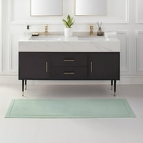 Host & Home Cotton Bath Rug (Runner 20x60), Non-Slip Backing, Modern Weave, Green