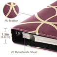 thumbnail image 3 of FORMRS 3 Ring Photo Album 4"x6" Self Adhesive Large Capacity PU Leather Cover, Red Circles, 3 of 8