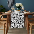 thumbnail image 2 of Halloween Table Runner - 72 Inch Long, Kitchen Dining Table Runner Dresser Scarves, Cartoon Black Spooky Pumpkin Ghost Cobweb Farmhouse Decor for Coffee Tables Wedding Party Banquet, 2 of 8