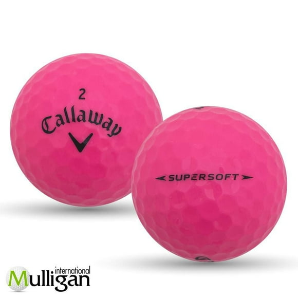 Mulligan - 48 Callaway Supersoft 5A Recycled Used Golf Balls, Pink