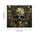 thumbnail image 3 of Sikiie Vintage Gold Leaf Skull tapestry wall hanging home decor for bedrooms, living rooms, dorms 60x51in, 3 of 6