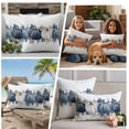 thumbnail image 5 of Fall Blue Pumpkins Outdoor Waterproof Pillow Covers, Thanksgiving Autumn Watercolor Leaf Decorative Square Throw Pillowcase Sofa Cushion Sham for Patio/Couch/Chair, 26"x26" 2 Pack, 5 of 8
