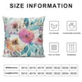 thumbnail image 5 of Nawypu  Throw Pillow Cover Flowers Floral Turquoise Pink Watercolor Summer Decorative Pillow Case Home Decor Square Pillowcase, 5 of 5