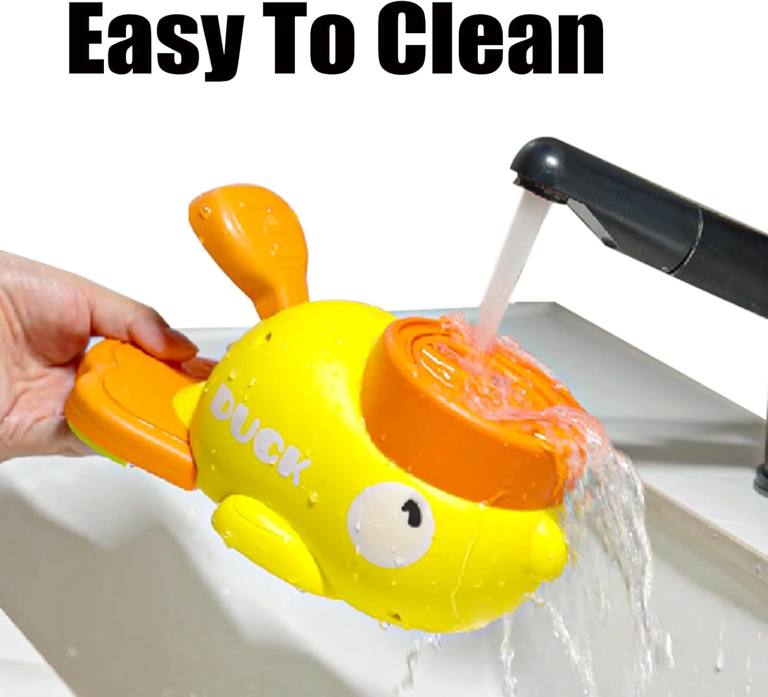Dog Feeder Puzzle Toy Duck, Duck-Shaped Dog Puzzle Dispenser, 2-in-1 Interactive Cat Slow Feeder Toy Treat, for Small & Medium Pet Anti-Gulping (Yellow)