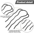 thumbnail image 3 of BlinkLLX 6 Pcs French Hair Pin Metal Hair Forks Clip U Shaped Updo Bun Comb Hairpins 4 Prong Twist Side Comb for Buns Women Styling Accessories(Black), 3 of 10