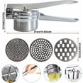 thumbnail image 5 of Potato Ricer Manual Potato Masher Stainless Steel Potato Press Potato Ricer Potato Press Discs, 5 of 5