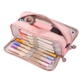 thumbnail image 2 of Canvas Pencil Pouch,Pencil Pouch With 3 Pure Color Pen Bag Handheld Pen Bag Unrivaled Performance, 2 of 8