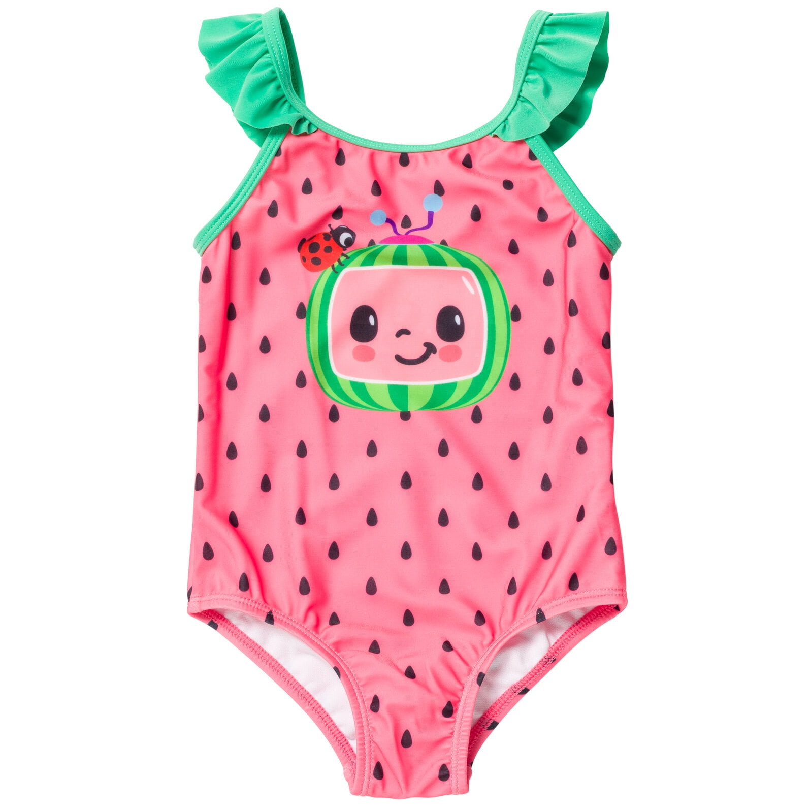 Toddler Girls One Piece Bathing Suit Red 3T