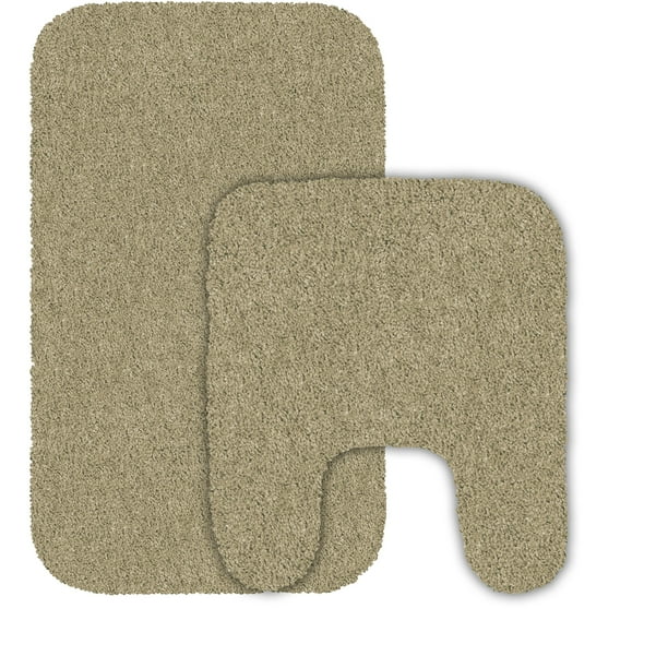 2 pack Mainstays Basic Bath Rug Set, 19.5" x 22" Contour & 19.5" x 32