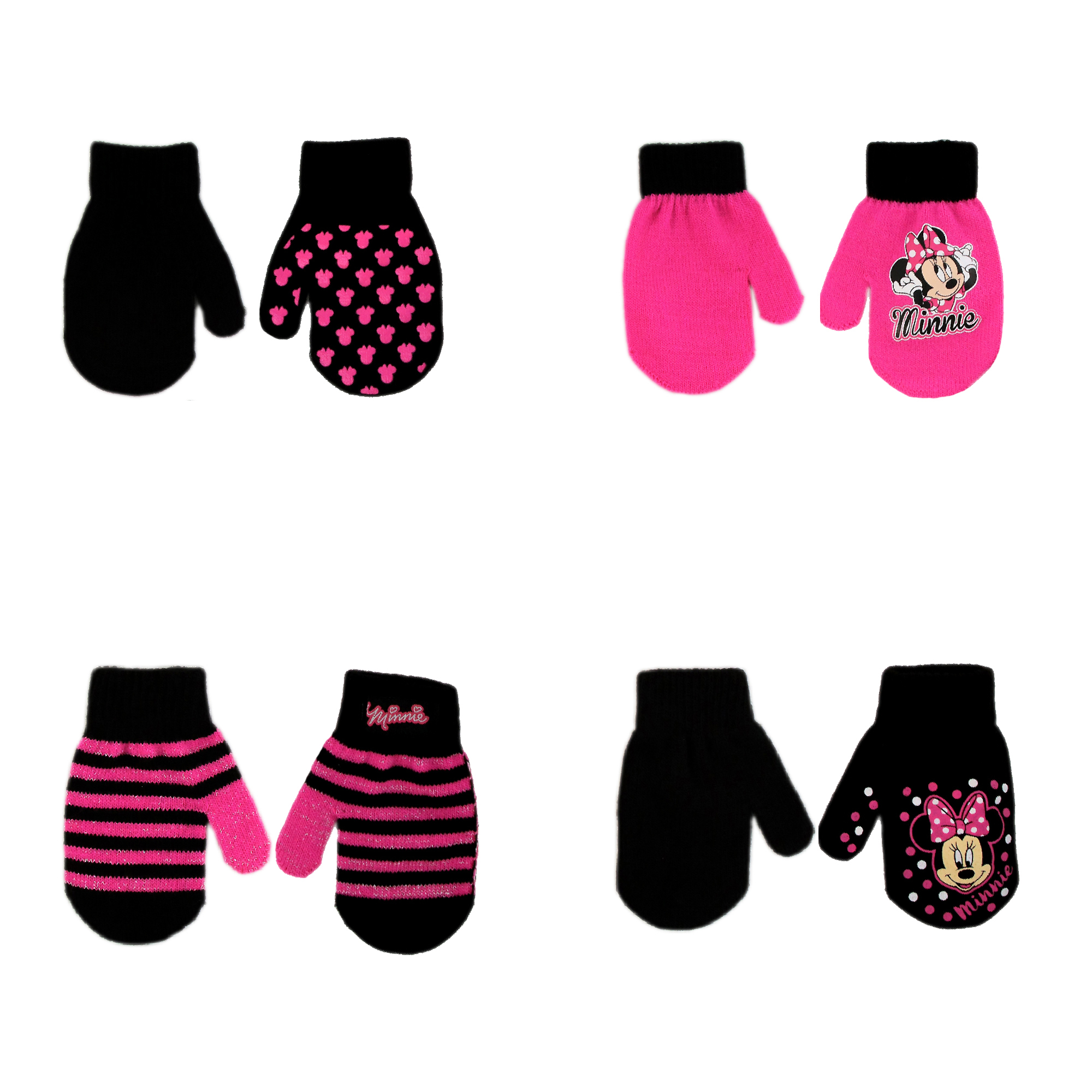 Disney Winter 4Pack Kids Gloves or Toddlers Mittens Minnie Mouse Snow