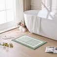 thumbnail image 1 of Bath mats for Bathroom Non Slip, Fluffy Absorbent Microfiber Bath mat Washable, Aesthetic Bathroom Rugs, Large Sage Green Bath mat, Sage Green, 36" x 24", 1 of 8