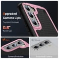 thumbnail image 4 of ELEHOLD for Samsung Galaxy S21 FE 5G 2022 Fit Case, Military-Grade Dual Layer Raised Frame Screen & Camera Lens Protective Armor Hybrid PC+TPU Anti-Drop Shockproof Slim Rugged Case,Pink, 4 of 8