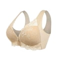 thumbnail image 1 of Minnieouse Sujetador deportivo cómodo con cierre frontal en la parte posterior, cómodo, sin costuras, sin rastro en la espalda, sujetador de Ropa interior color desnudo 5XL, 1 of 6