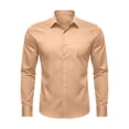 thumbnail image 2 of JTieacloth Classic Casual Long Sleeve Shirt With Button Cuffs And Turn Down Collar For Business And Everyday Wear Mens Button-Down Shirts Orange, 2 of 3