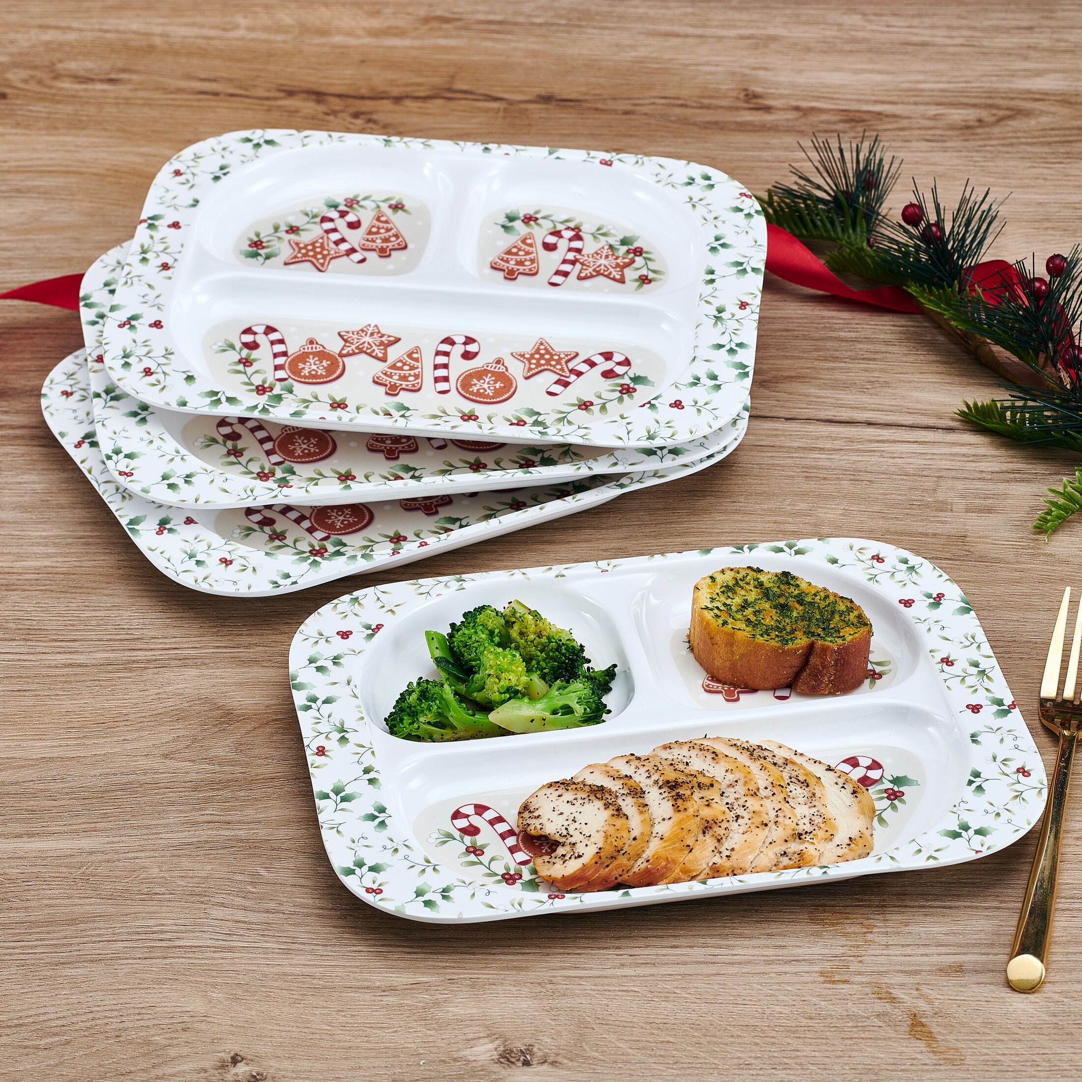 Pfaltzgraff Winterberry Cookie Melamine Tray Set of 4