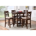 thumbnail image 2 of New Classic Furniture Cori 5-Piece Solid Wood Counter Set in Cherry, 2 of 11