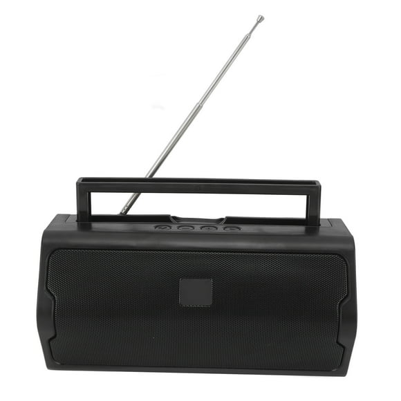 AM FM Radio, External 3.5mm Terminal Sound Input Portable Battery Operated Radio Black FM Automatic Station Search for Home
