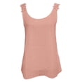 thumbnail image 5 of DHFJKG Summer Camisole Tops For Women Solid Color Lace Trim Sleeveless Tank Clothes Casual Everyday Wear Solid Color Stylish Tops, 5 of 6