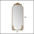 thumbnail image 6 of 58"x24" Arched Full Body Mirror with Vintage Ornate Carved Applique on Top and Bottom, Hanging Wall Mounted Mirror, for Living Room Bedroom Retro Home Decor Mirror, 6 of 12