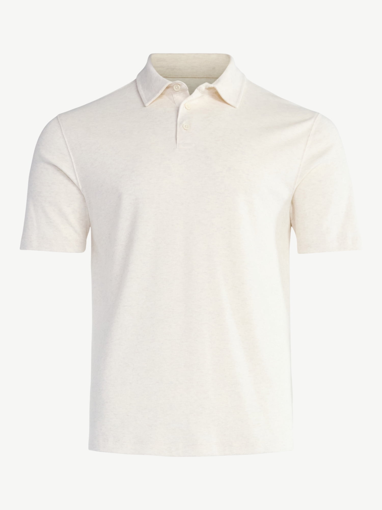 Free Assembly Mens Cotton Polo Shirt with Short Sleeves, Sizes XS-3XL