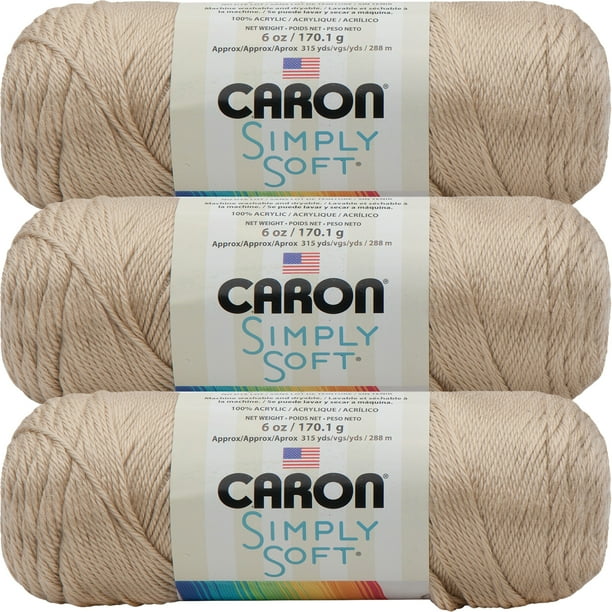 Caron Simply Soft Solids YarnBone, Multipack Of 3