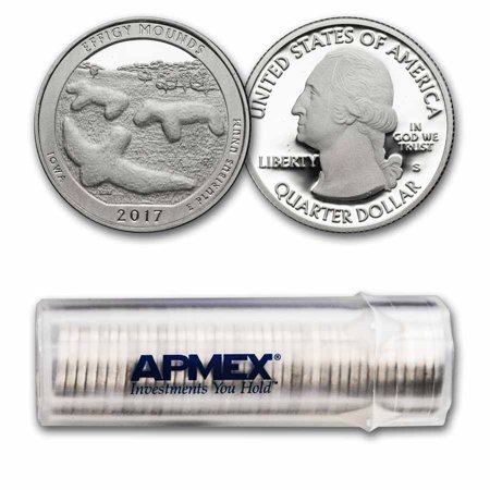 2017-S ATB Quarter Effigy Mounds 40-Coin Roll Proof (Silver)