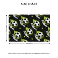 thumbnail image 2 of Placemats Set of 4 / 6, soccer football ball cool black Placemats for Dining Table Indoor/Outdoors Heat Resistant Washable Placemats 18" x 12", 2 of 8