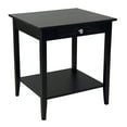 thumbnail image 2 of Casual Contemporary Living 2-Tier Solid Acacia End Table with Drawer - Black, 2 of 5