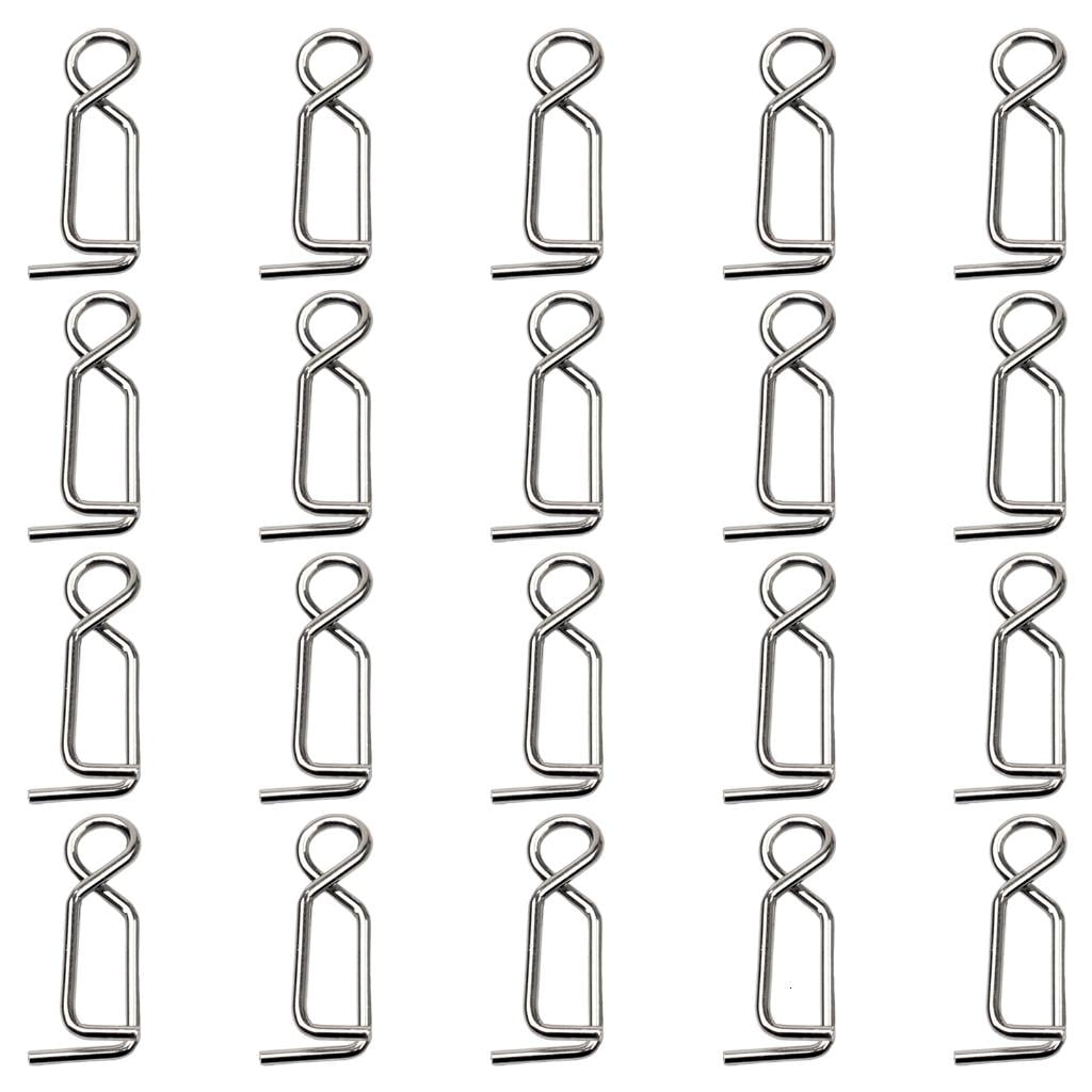Lerpwige Stainless Fast Lock Clip Fast Change Lure Clip for Blowing Tube Squid Jig