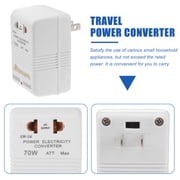 220V to 110V Step-Up and Down Voltage Converter 70W Watt for Travel (White)
