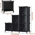 thumbnail image 4 of Organizador de almacenamiento HOMIDEC de 6 cubos con martillo de metal negro, 4 of 9