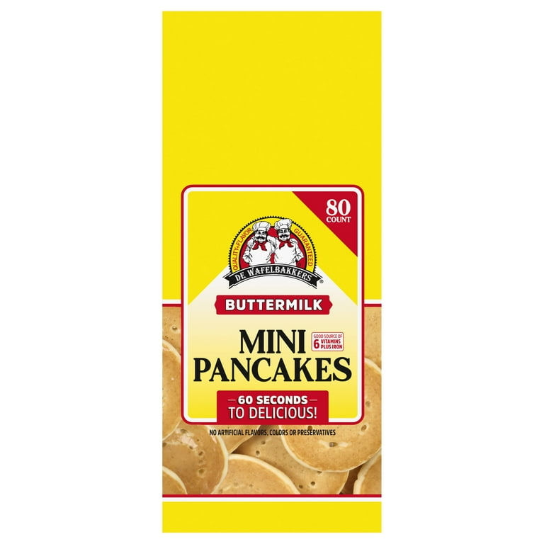 De Wafelbakkers Buttermilk Mini Pancakes, 1lb 12.2 oz, 80