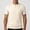 Beige, variant on Men's Short Sleeve T-Shirt Summer Loose Casual Thin Breathable Crew Neck Top Soft Polyester Relaxed Fit for Beach Vacation Work Daily Wear Mens Fashion