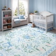 thumbnail image 2 of Lahome Washable 8'x10' Floral Bow Area Rug, Blue Rugs for Living Room, Soft Non-Slip Boho Carpet for Bedroom Kids Room Nursery Dining Room, Large Rug, Blue, 2 of 10