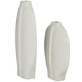 thumbnail image 5 of CosmoLiving by Cosmopolitan 18", 13"H Abstract Textured White Ceramic Vase, Set of 2, 5 of 7