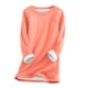 thumbnail image 1 of Gibobby Blusa Manga Larga Mujer Ropa interior Sudadera Mujer Grueso Cálido Top Terciopelo O-cuello Fleece Invierno Mujer Blusa（Rosa， XXXXXL), 1 of 4