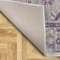 thumbnail image 6 of Tribal Area Rug with Non-Slip Backing, Triangles and Flowers Old People Art from the Past Squares Geometric, Quality Carpet for Bedroom and Dorm Room, 5.2' X 7.6', Plum Pearl, by Ambesonne, 6 of 6