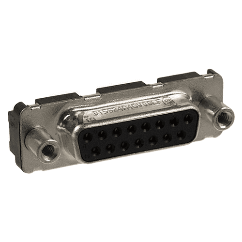 Pack of 7  D15S24A4GV00LF   Connector 15 Position D-Sub Receptacle, Female Sockets :RoHS