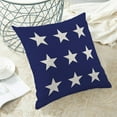 thumbnail image 4 of 4th of July Pillow Covers 18x18 Set of 2, White Stars Blue Patriotic Decorations Throw Pillow Covers American Flag Independence Memorial Day Outdoors Decorative Cushion Case for Couch Sofa Home, 4 of 6